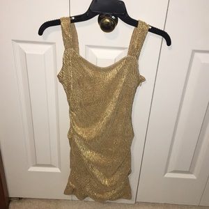 gold dress